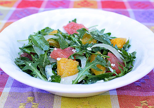 Citrus Arugula Salad with Shaved Fennel